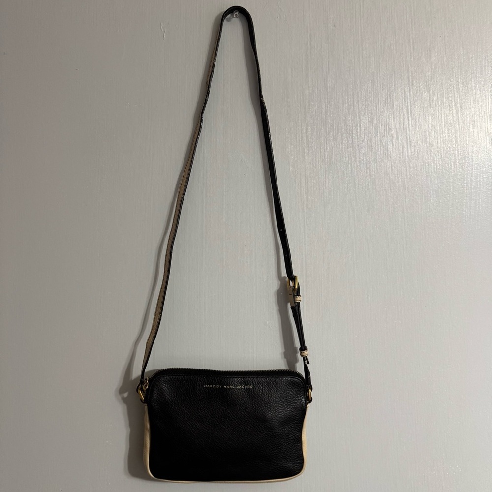 Marc by Marc Jacobs Black and Cream Crossbody Bag